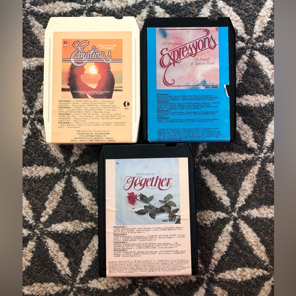 70/80's K-Tel 8-Track Tapes - 3 - Love Compilation 8-Tracks - K-tel Music